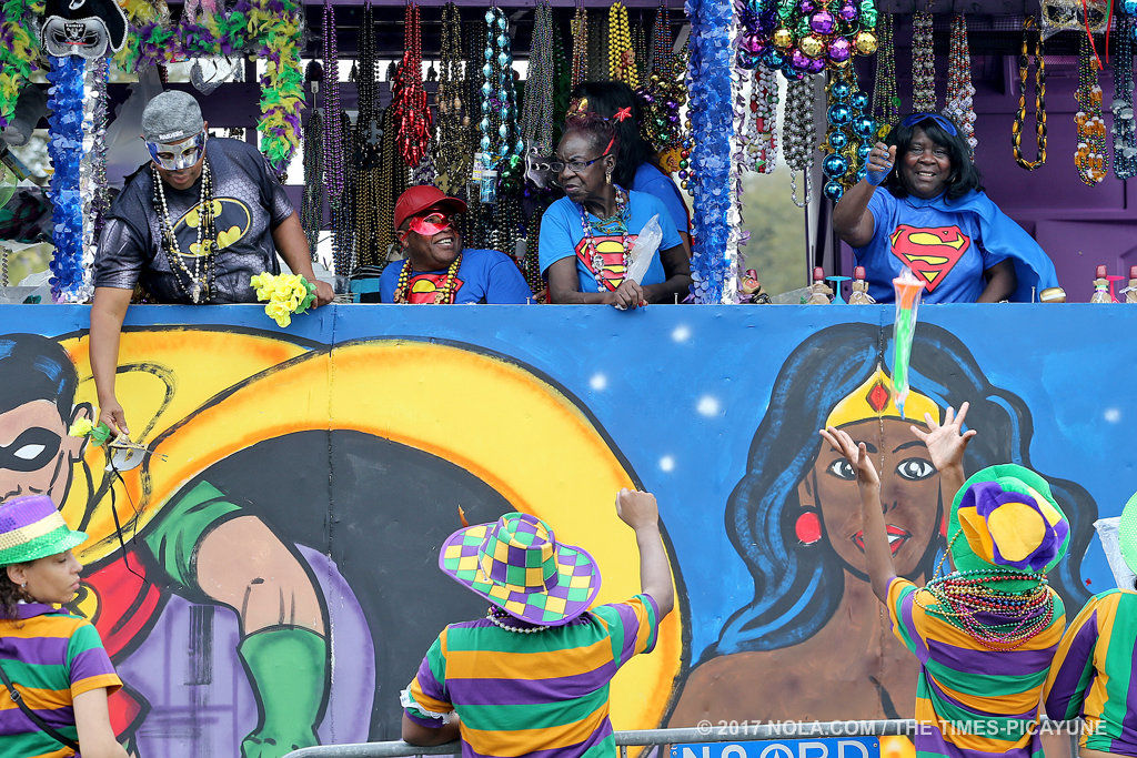 Trucks of Elks Orleans, Crescent City parade on Mardi Gras Day